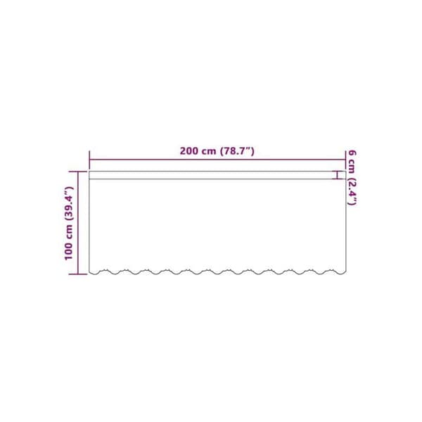 Blommönstrad spetsgardin - vidaXL - Vit - 100x200 cm - Polyester - Ljusfilterande - Integritetspaneler
