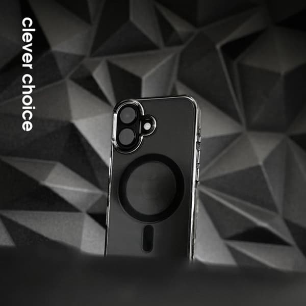 Coque iPhone 16 Pro Max MagSafe (svart) Crong Clear MAG Pro