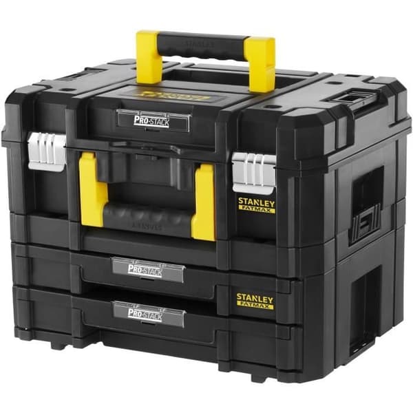 Kit 2 Väskor PRO-STACK™ - STANLEY FATMAX - FMST1-71981 - 2 handtag - 2 lådor - 21,5 L