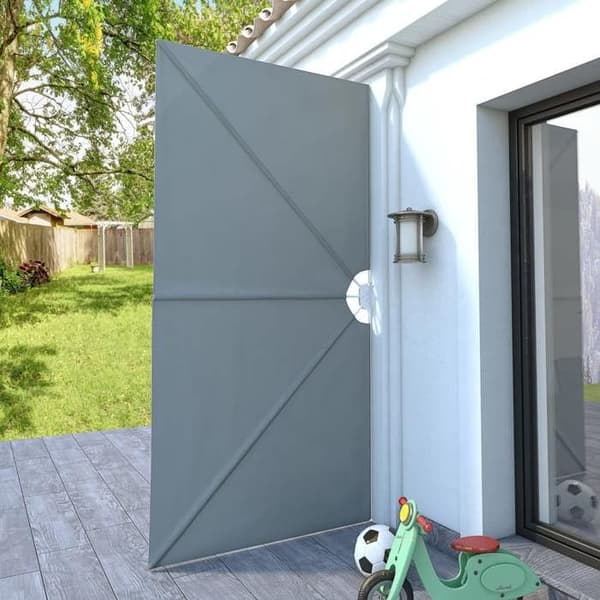 vidaXL Fällbart sidotak för terrass Grå 300 x 150 cm 44564