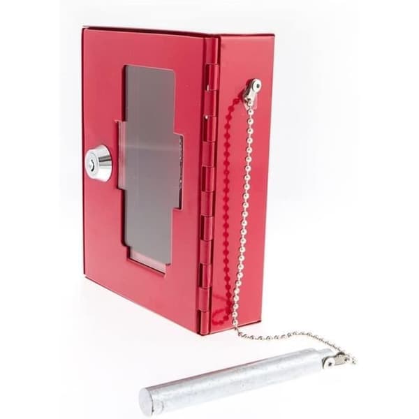Emergency Key Box - STERLING - EB01 - Broken Glass Hammer - Röd