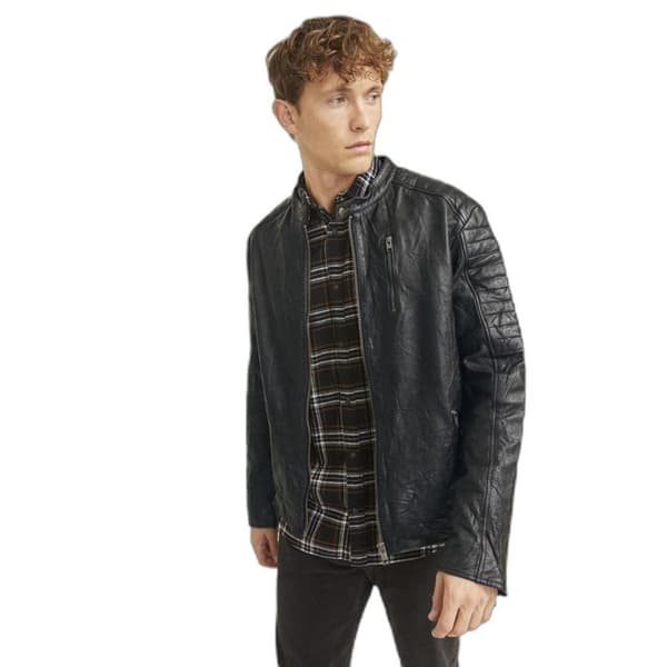 Jack & Jones Richard läderjacka - svart