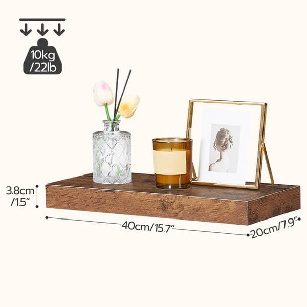 Vägghyllor - HOOBRO - Set om 2 - Flytande - Dolda Stöd - 40 cm