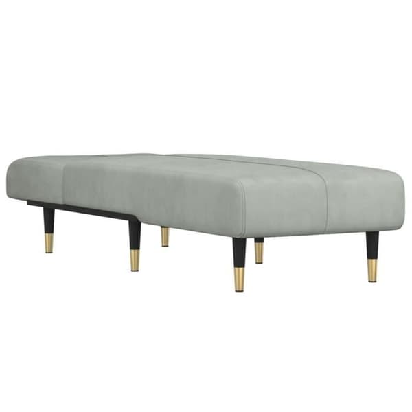 vidaXL Lounge Chair ljusgrå sammet 352793