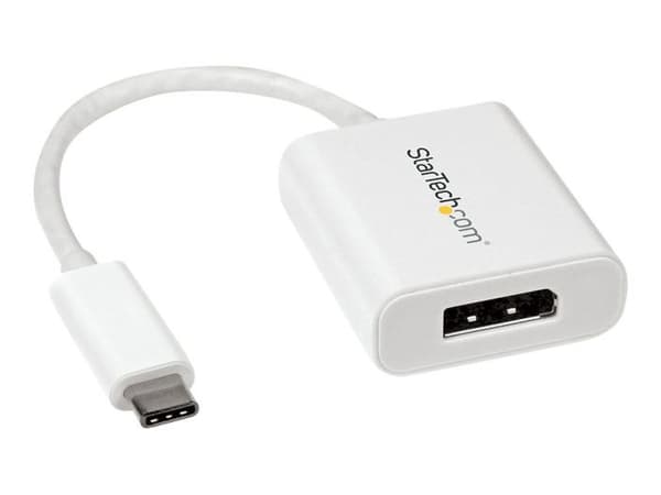 USB-C till DisplayPort videoadapter - STARTECH - 4K 60 Hz - Vit - Kompakt och lätt