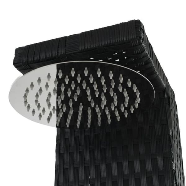 vidaXL Garden Shower Resin Wicker WPC