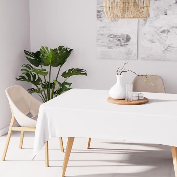 Napp anti-fläckar rektangulär 140X200 cm ALIX vit, av Soleil d'Ocre