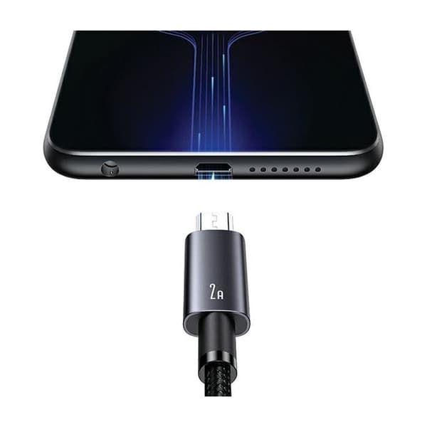 USB till Micro-USB-kabel USAMS 1,2 m, snabbladdning, stål