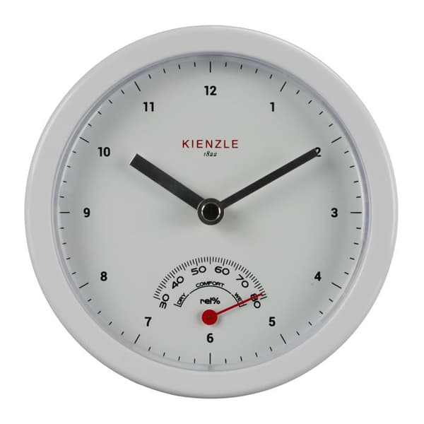 Badrumsklocka - KIENZLE - Quartzmekanism - Inbyggd hygrometer - Sprutsäker