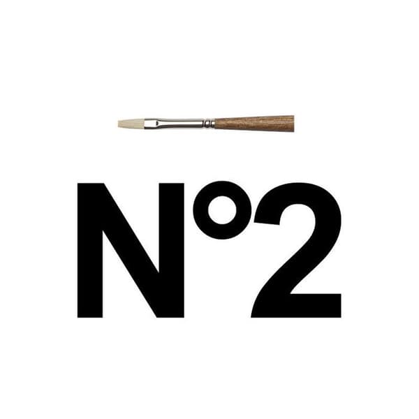 Platt oljemålningspensel Winsor & Newton nr 2