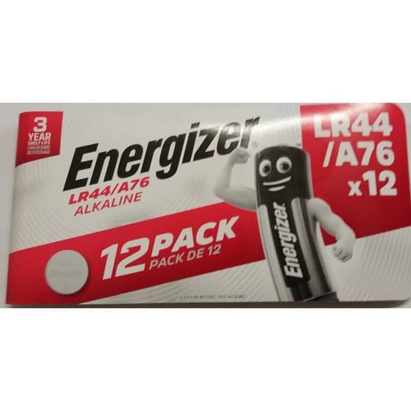 Energizer Alkaline LR 44-knappsbatteri 150 mAh 1,5 V 12 st.