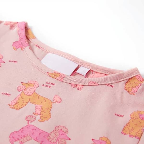 Kortärmade pyjamas för barn ljusrosa 92/104/116/128/140