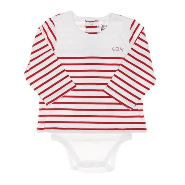 Body t-shirt Röd/Vit Kille EOM Vabody