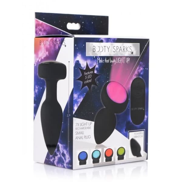 Booty Sparks - Vibrerande analplugg med LED-ljus - Liten