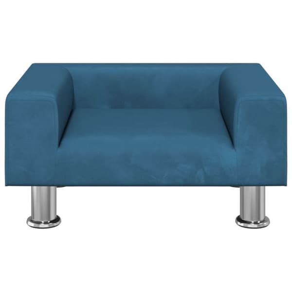 vidaXL Barnsoffa blå 50x40x26,5 cm sammet 3196336