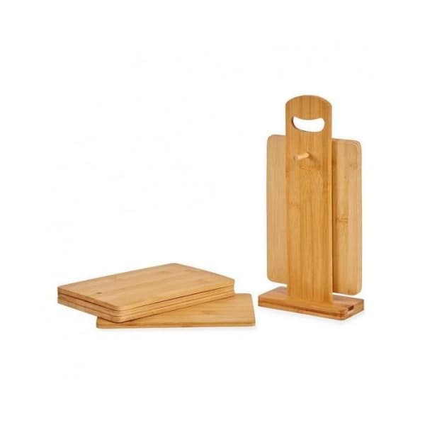 Skärbräda - Brun - Bambu - 6 delar - 21x14x0,8 cm - Modern design