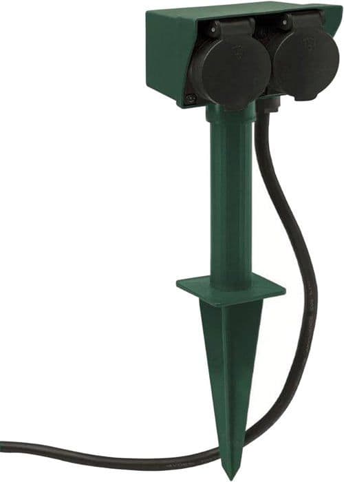 Rev ritter grenuttag - 0595004555 - Stake med 2 uttag, 1,4 m kabel