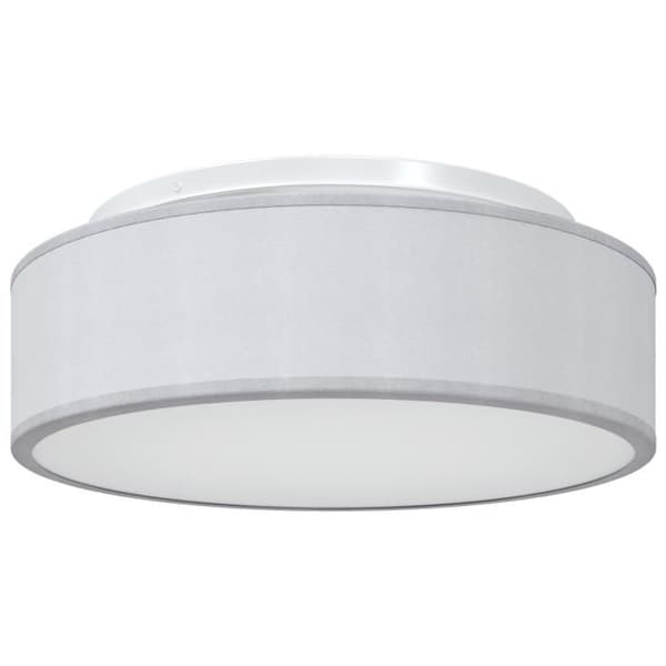 Infälld golvlampa - Ø 38 cm - Grått tyg - E27 - Modern design
