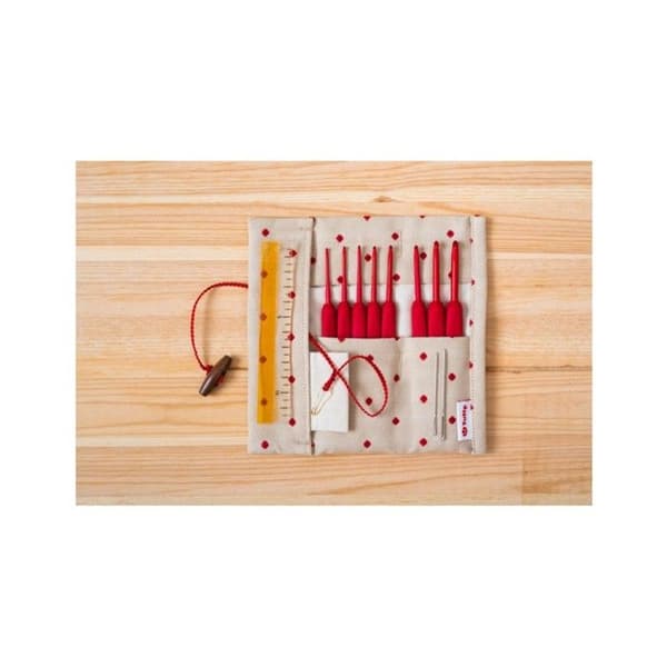 Tulip Etimo Red Softgrip Virknålsset - 1 enhet