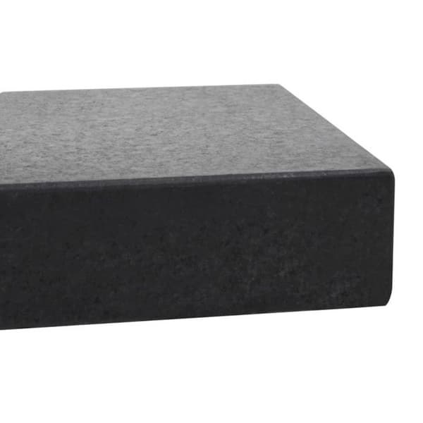 Parasolfot - vidaXL - Rektangulär - Granit 25 kg - Svart - Rostfritt stål