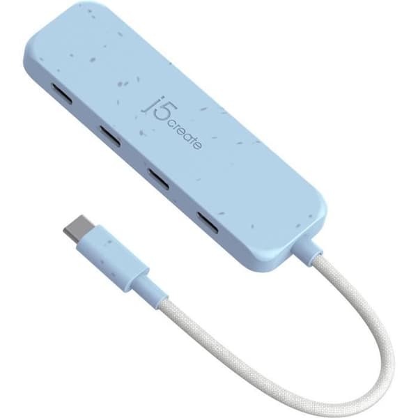 USB-C-hubb - J5CREATE - JCH345EC - Ekologisk - 4 portar - 10 Gbit/s