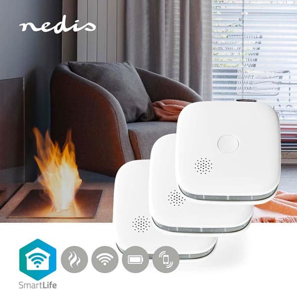 NEDIS Trådlös Branddetektor SmartLife (3-pack)