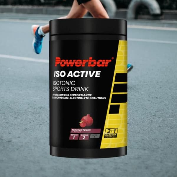 PowerBar IsoActive Drink - Red Fruit Punch (600g) - röd