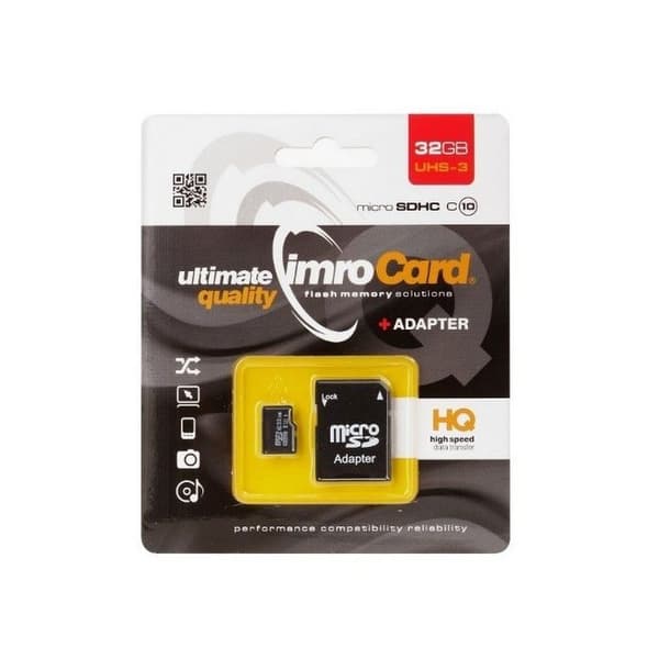 MicroSD-minneskort - IMRO - 32 GB - Hastighet 100 MB/s - Vattentålig - Stötsäker