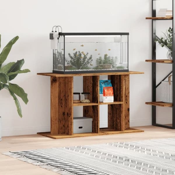Stöd för akvarium gammalt trä 100x40x60 cm ingenjörsträ