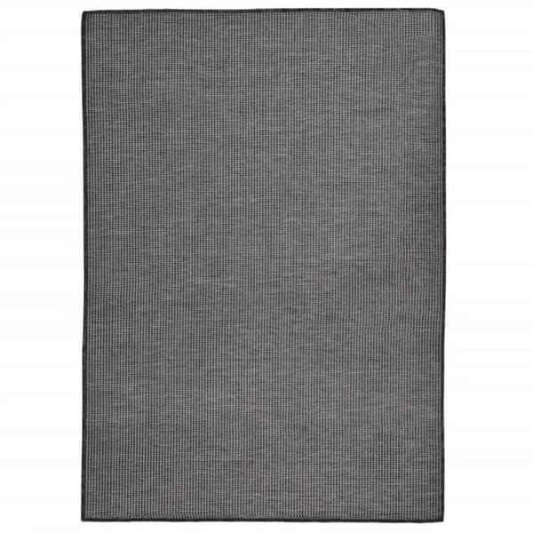 vidaXL Flatweave Outdoor Matta 140x200 cm Grå