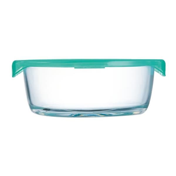 Rund låda Keep'n Box - LUMINARC - 67 cl - Transparent glas - Grön lock - Stötsäker