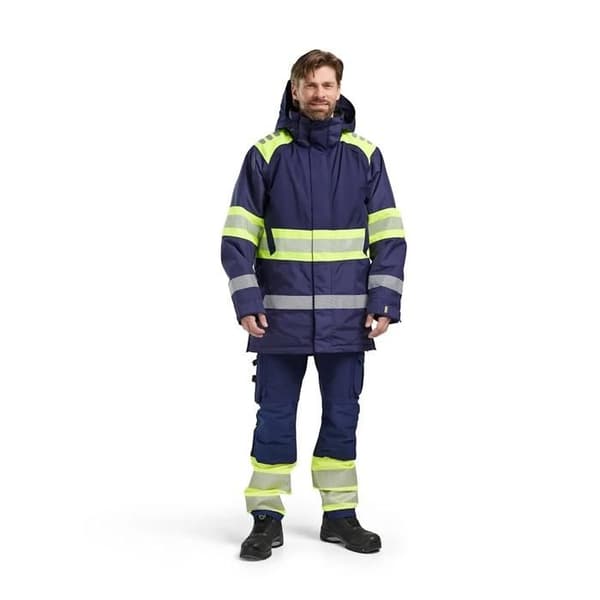 Parka Blaklader Hi-Vis Klass 1 - marin/gul