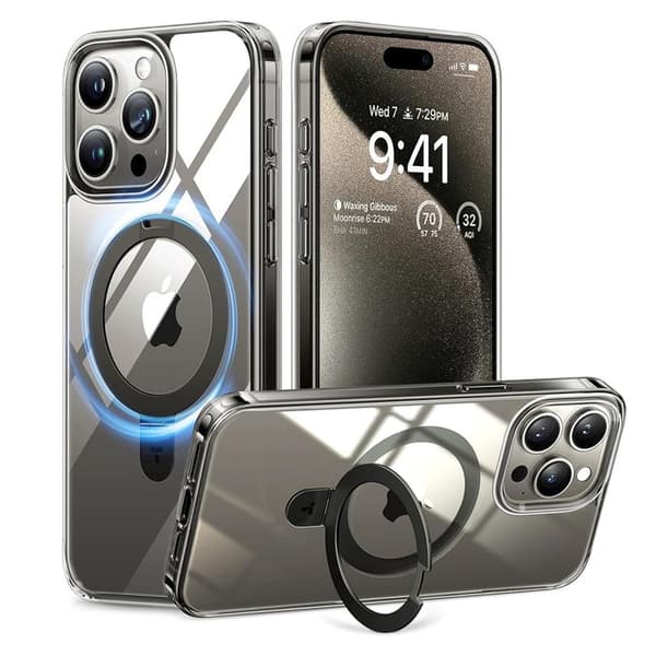 Coque Torras Ostand MagSafe-serien för iPhone 15 Pro - Klar