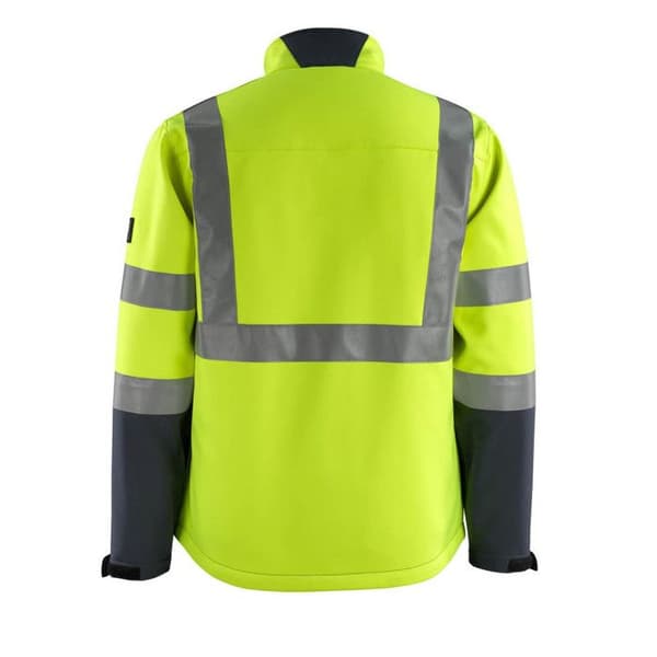 Mascot® Safe Light Kiama, softshelljacka, hög synlighet/ mörkblå M
