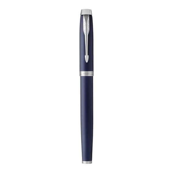 Parker IM - Bläckpenna - Matt blå - Medium spets - Kromade attribut