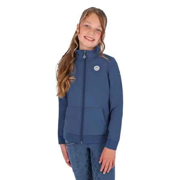 Ryttarjacka full zip flicka QHP Rosalynn - blå