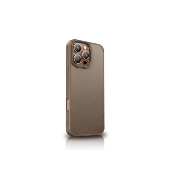 Coque - WOZINSKY - Samsung Galaxy S25 - Imiterad kolfiber - MagSafe - Brun
