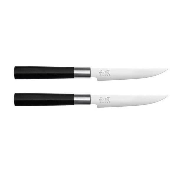 Set med 2 KAI stekknivar blad 12cm Svart