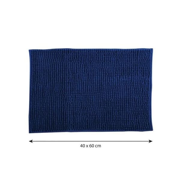 Mikrofiberbadmatta CHENILLE 40x60cm Mörkblå MSV