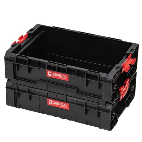 Modulär Verktygslåda - Qbrick System - Box Extender 2.0 - Stapelbar - 9L - Svart Plast