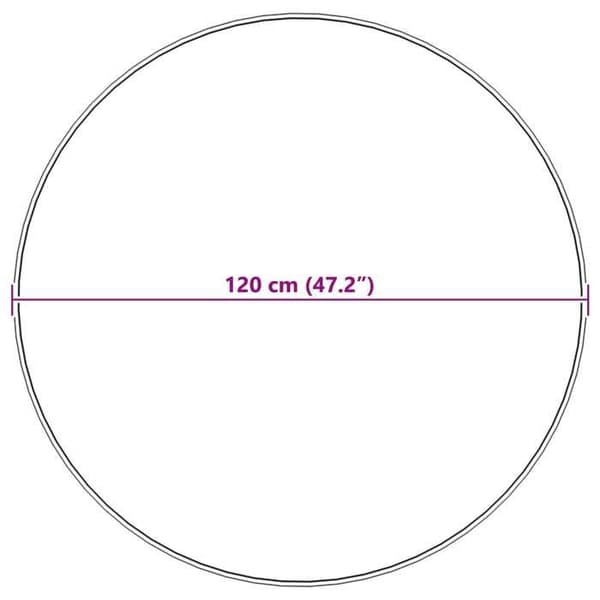 Matta - VIDAXL - Olite - Rund Ø 120 cm - Grå - Falsk päls polyester