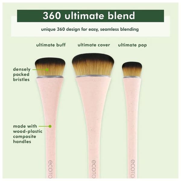 Makeupborstar - GENERIC - 360 Ultimate Blend - 3 kupolhuvuden - Snabb applicering - Perfekt finish