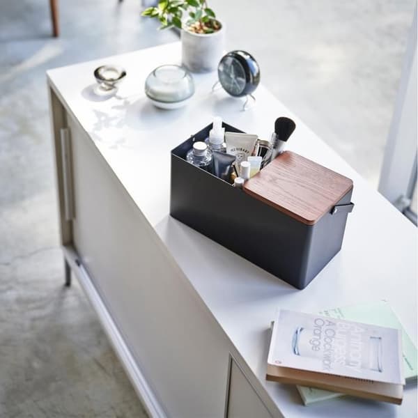 YAMAZAKI - Sminkbox L31 cm - TOWER - Svart