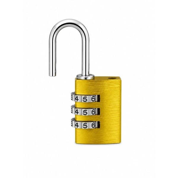 Kombinationslås - ABUS - 145/20 - 3 siffror - Gul aluminium - Kompakt och lätt