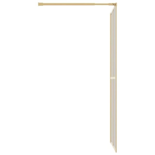 Duschvägg med transparent guld ESG-glas 100x195 cm