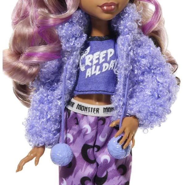 Monster High-Clawdeen Wolf Pyjamas Party Set-docka och tillbehör HKY67