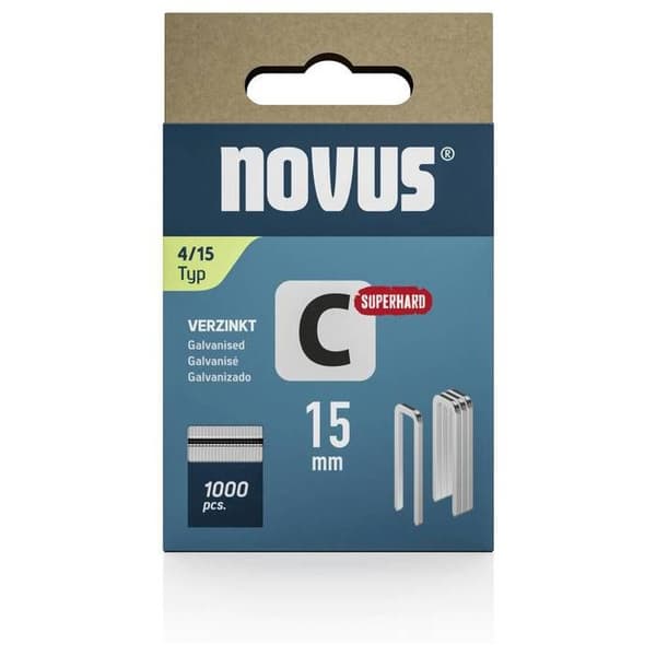 Agrafes - NOVUS TOOLS - 042-0801 - Typ 4 - 15 x 6,1 mm - 1000 st