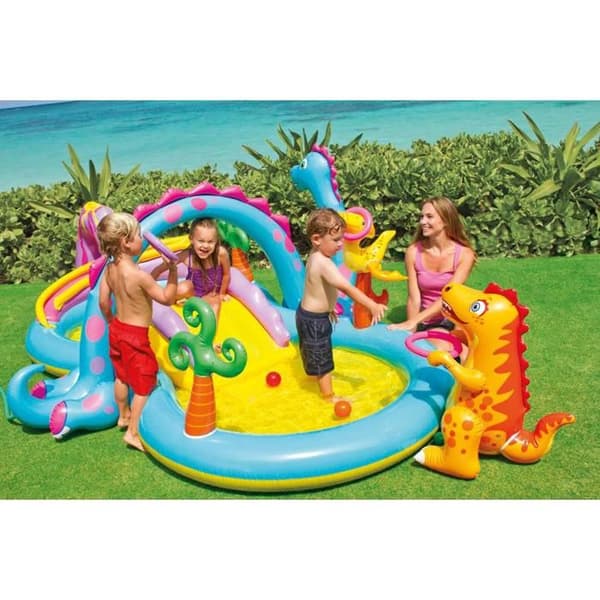 Intex Dinoland Uppblåsbar Pool Lekplats Trädgård Pool 90805