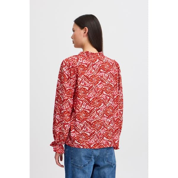 Blus med långa ärmar dam Ichi Fazora
