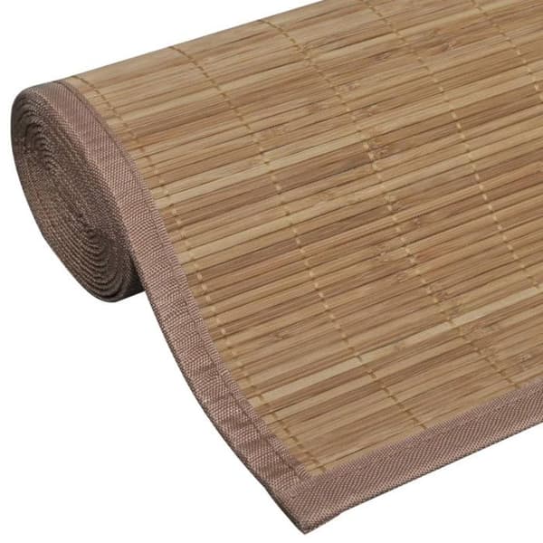 vidaXL Brun bambumatta med rektangulär ribba 120 x 180 cm 241339